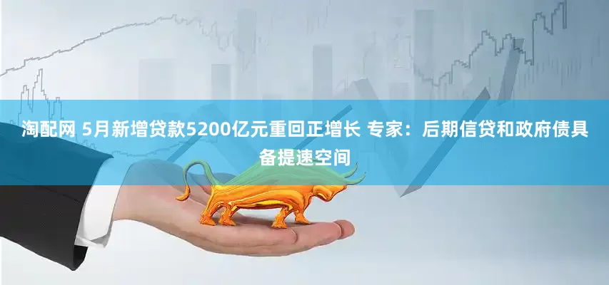 淘配网 5月新增贷款5200亿元重回正增长 专家：后期信贷和政府债具备提速空间